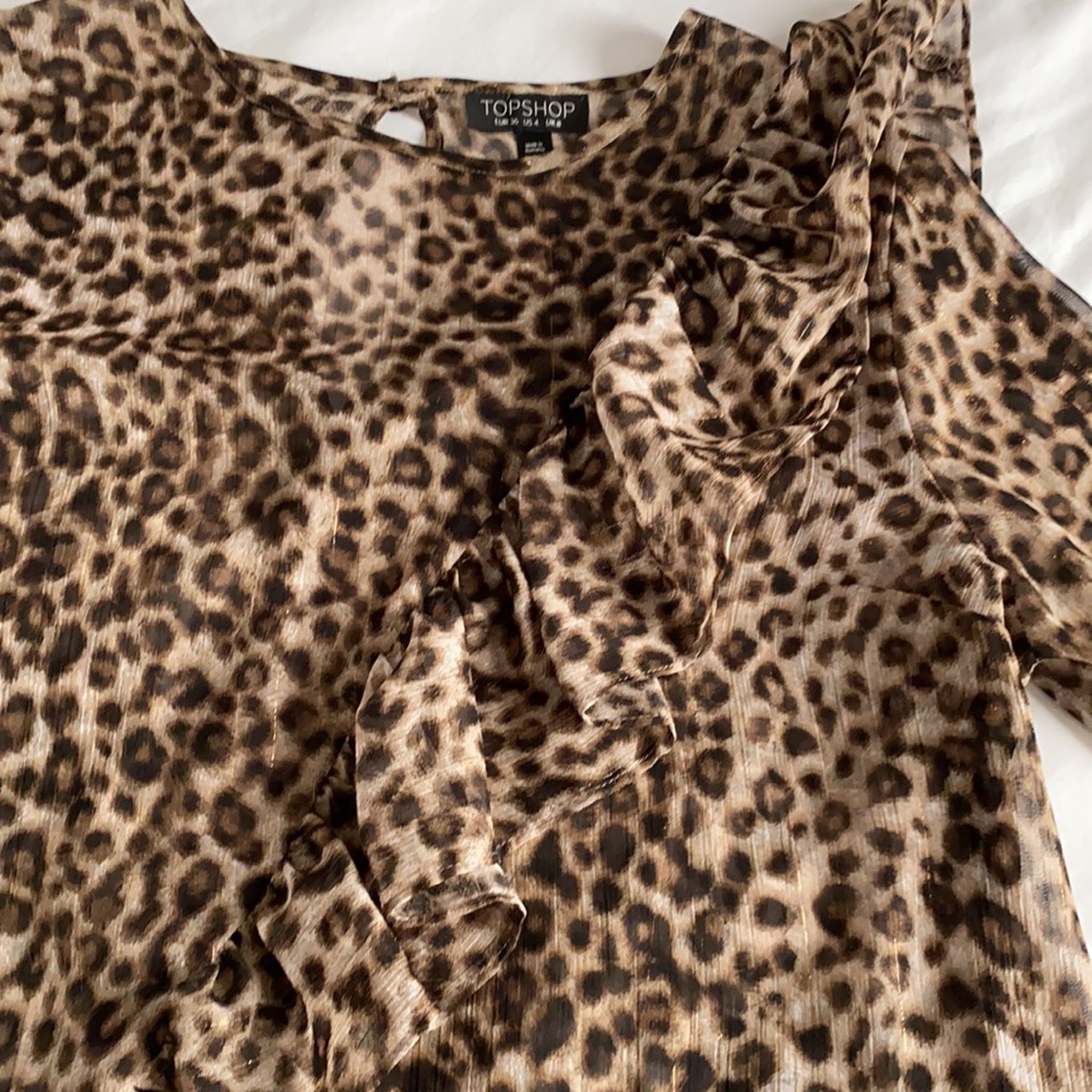 TOPSHOP leopard blouse - Picture 4 of 10